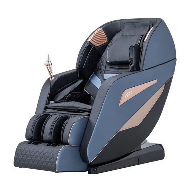 AI Voice Control HIFI Bluetooth Music 4D Robot Carbon Fiber Hot Compress Zero Gravity Foot Massage Chair Application for Neck