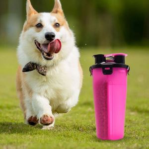 Portable Plastic Drinkware <b>Dog</b> Water Bottle with Foldable <b>Bowl</b> for Travel - Product Image 1