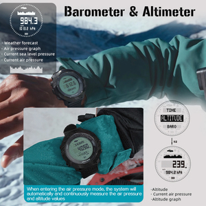 Smartwatch Sportivo da Esterno Impermeabile North Edge Apache-D da <span class=keywords><strong>Uomo</strong></span> con Altimetro, Pressione Barometrica, Bussola e Computer per Immersioni - Product Image 4