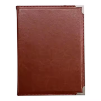 Porte-Menus en Cuir Personnalisé pour Restaurants Cafés Bars, Design Double Volet avec Compatibilité Menus PVC, Protège-Menus Inclus