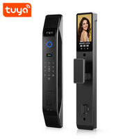 Cerradura Inteligente para Puerta con Huella Dactilar WiFi Tuya, Reconocimiento Facial 3D, Videoportero, Cerradura Automática Inteligente con Pestillo PST-K9-TY-3D