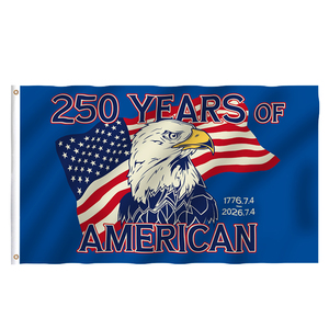 <span class=keywords><strong>Bandera</strong></span> Premium de <span class=keywords><strong>EE</strong></span>. <span class=keywords><strong>UU</strong></span>. para el 250.º Aniversario (1776-2026) con Ojales, Doble Cara, 3 x 5 pies, Banderas Americanas para Exteriores, Decoraciones para el 4 de Julio - Product Image 1