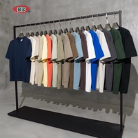 T-shirt pour homme de haute qualité, 100% coton, tricoté, ensemble ample et surdimensionné, logo personnalisé, ensembles courts pour homme