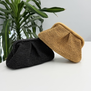 <span class=keywords><strong>Sac</strong></span> de plage en <span class=keywords><strong>raphia</strong></span> fait main Beaufy Summer avec fermeture à bouton-pression pour une utilisation en soirée - Product Image 6