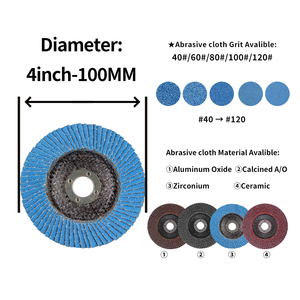 Disque à lamelles abrasif de 125 mm pour le meulage du métal, fabriqué en usine - Product Image 2