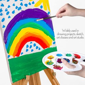 <span class=keywords><strong>Paleta</strong></span> de pintura al óleo de dibujo de forma de pie de material plástico para estudiante de artista - Product Image 4