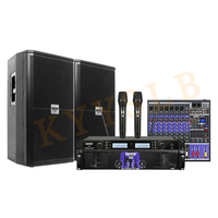 KYYSLB Amplifier Speaker Profesional Single 15-inci untuk Pertunjukan Luar Ruangan, Pernikahan, Rapat, KTV, Bar, Set Audio Panggung Berdaya Tinggi