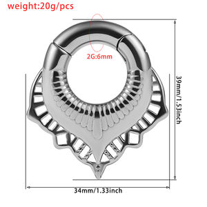 Pendientes de Acero Inoxidable 316L con Baño de Oro, Túneles para Orejas, Expansores, Tapones, Joyería Corporal para Bodas - Product Image 5