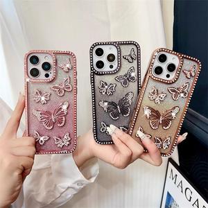 Las fundas más nuevas para teléfonos móviles con diamantes para iPhone 16 pro Max, venta al por mayor, fundas para teléfonos móviles con mariposas - Product Image 6