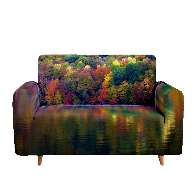 3D природные пейзажи диванных чехлов стрейч чехлов секционные эластичный стрейч для гостиной диван крышка M L XL XXL XXXL XXXXL форма 1/2/3/4 Seater