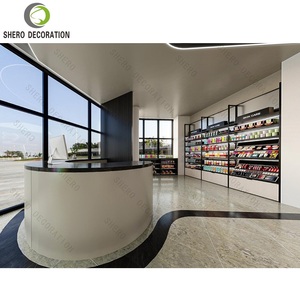 Muebles Metálicos Modernos Personalizados para Tiendas Minoristas, Mostrador para Tienda de Maquillaje con Vitrina para Cosméticos - Product Image 3