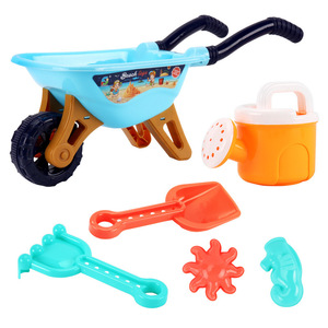 Nouvel ensemble de 6 pièces pour enfants : chariot de plage, pelle et jouets de piscine en plastique durable pour jeux aquatiques en extérieur - Product Image 1
