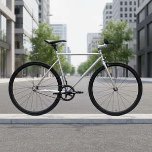 Bicicleta de Piñón Fijo 700c con Cuadro de Acero Cromado y Frenos V-Brake, Diseño Nuevo 2026, Bicicleta Urbana para Adultos - Product Image 6