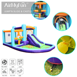 Château gonflable avec toboggan aquatique pour enfants, jeu de fête familial, vente chaude, pas cher - Product Image 5