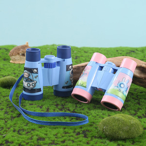 Aiweite Children Binoculars 5X30 Space Blue Pink Outdoor Play With Strap For Kids - Product Image 1
