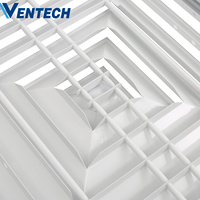 Diffuseur d'air carré pour plafond en alliage d'aluminium de haute qualité VENTECH ODM/OEM pour système de CVC