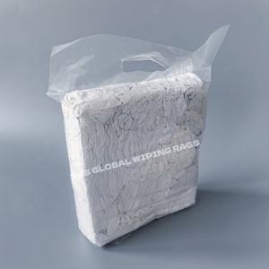ผ้าเช็ดทำความสะอาดสีขาวบริสุทธิ์ 100% ผ้าฝ้ายรีไซเคิล ผ้าเช็ดทำความสะอาดแบบดูดซับ ผ้าขาว 10 กก. ผ้าฝ้ายสำหรับทำความสะอาด - Product Image 1