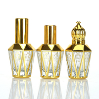 Flacons en verre à bille de 8 ml vides pour huiles essentielles, application de massage, avec corps électro-plaqué et bouchon de type bijou