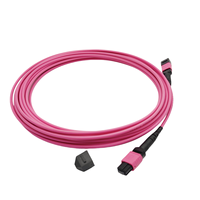 Fábrica MPO/2/M 12 núcleos multimodo OM4 tipo B Personalizado 1M 2M 10M 20M 30M fibra óptica MPO Patch Cord MTP