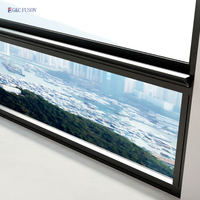 Fenêtre coulissante en aluminium FUSON CE pour le marché américain, idéale pour les importateurs, résistante au vent, épaisseur de paroi 2,2 mm, pour villa et balcon