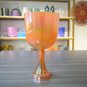 HF Alchemy Citrine Frosting Crystal Singing Holy Grial <span class=keywords><strong>Bowl</strong></span> para la curación del sonido Luz cósmica Cuarzo Cristal Cáliz Meditación - Product Image 4