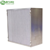 Elemento de Filtro de Aire HEPA de Pliegues Profundos con Marco de Aluminio Yaning HVAC Supply con Prefiltro para Cuartos Limpios y Plantas de Manufactura