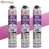 Mastic isolant thermique en mousse PU insonorisant et ignifuge pour les joints des tuyaux CVC et l'installation des fenêtres, séchage rapide