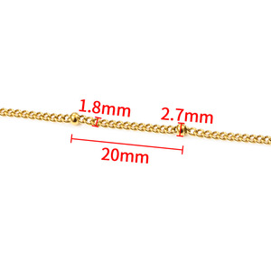 <span class=keywords><strong>Clip</strong></span> latéral en acier inoxydable petite chaîne de perles accessoire en or chaîne collier à faire soi-même <span class=keywords><strong>frange</strong></span> mince accessoires de mode assortis - Product Image 4