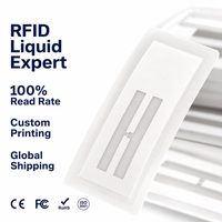 Étiquette RFID UHF longue portée personnalisée anti-liquide, puce U9, 860-960 MHz, étiquette imperméable pour le suivi des bouteilles de vin