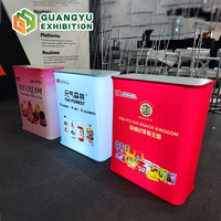 Comptoir pliable en aluminium de haute qualité pour salons professionnels, table de réception autoportante pour promotions et expositions en intérieur et en extérieur