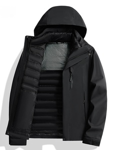 Chaqueta de Plumón de Invierno 2 en 1 con Forro Desmontable, Transpirable, Impermeable, de Poliéster, para Senderismo al Aire Libre - Product Image 3