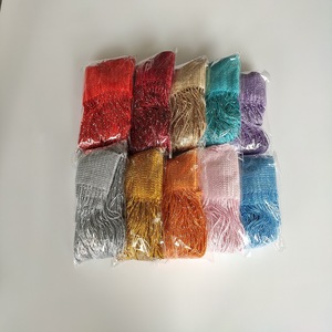 Renkli 1M 2M 3M Polyester gümüş dize perde düğün tavan dekorasyonu asılı <span class=keywords><strong>Glitter</strong></span> püsküller - Product Image 1