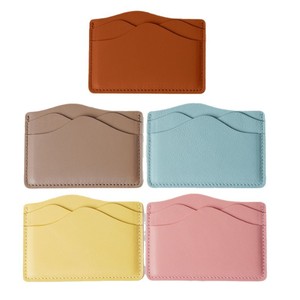 In stock, stylish and simple mountain-shaped PU leather card <b>holder</b> for bank cards, <b>ID</b> cards, and public transport cards. - Product Image 5