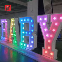 Lettre Géante Lumineuse Personnalisée OH BABY, 0,9 m, 1,2 m, 1,5 m, Décor de Fête, Lettres Ampoule LED A-Z