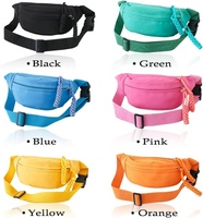 Tas Pinggang Selempang Kanvas Custom Logo Grosir, Warna Solid, Cocok untuk Lari, Traveling, Hiking, dan Olahraga