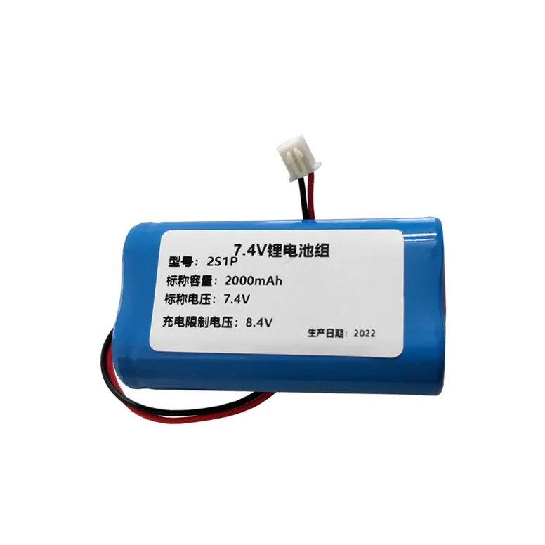 Icr 18650ชนิด2s1p 7.4 V 2000Mah 14.8wh 7.4โวลต์แบตเตอรี่ลิเธียมไอออน Li-Ion สำหรับรถ RC