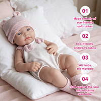 Poupées réalistes en vinyle souple Yaxin de 14 pouces, avec des mains mobiles et un corps souple, jouets pour bébés nouveau-nés pour filles