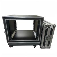 Flight case professionnel 8U 10U à double porte, armoire antichoc pour amplificateur de puissance, table de mixage audio
