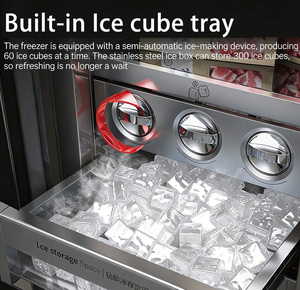 Built Ready Fridge Side-by-Side Portable <b>Refrigerator</b> Energy Efficient Low Noise Frost-Free Household Hotel Built - in Refrigera - Product Image 2