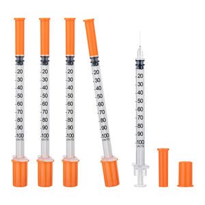 <span class=keywords><strong>Jeringa</strong></span> Hipodérmica Desechable <span class=keywords><strong>de</strong></span> Seguridad para <span class=keywords><strong>Insulina</strong></span> Animal, <span class=keywords><strong>100</strong></span> UI, Estéril, 1 ml / 0.5 ml, con Aguja Fija 29/30G - Product Image 1