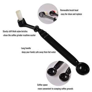 منظف فرشاة مع ملعقة 2 في 1 ، رأس بديل لفرشاة آلة باريستا اسبريسو ، أداة تنظيف القهوة - Product Image 2