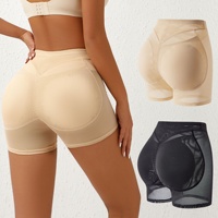 Culotte gainante sans couture en polyamide et polyester, rehaussement des fesses, amélioration des hanches, rembourrage en éponge, contrôle du ventre, grandes tailles