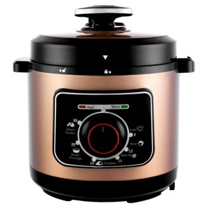 Cuisinière électrique à pression en acier inoxydable, capacité de 6 litres, cuve antiadhésive, temps de cuisson à pression réglable, protection contre la surchauffe - Product Image 1
