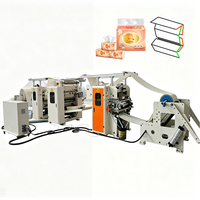Máquina de laminación de pegamento para toallas de mano con inversor PLC de 5 carriles, máquina de plegado en Z para toallas de mano, máquina de plegado M para toallas de mano