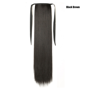 FX-HA04 vente en gros mode perruque lisse avec des ongles <span class=keywords><strong>de</strong></span> <span class=keywords><strong>cheveux</strong></span> longs et raides mats réalistes <span class=keywords><strong>queue</strong></span> <span class=keywords><strong>de</strong></span> <span class=keywords><strong>cheval</strong></span> pré-collée enroulée autour des queues <span class=keywords><strong>de</strong></span> <span class=keywords><strong>cheval</strong></span> - Product Image 3