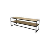 Meuble TV et console de rangement de style moderne avec étagères et structure métallique