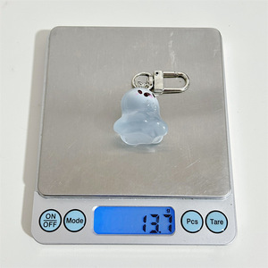 Glow In Dark Ghost Keychain Plastic Resin Halloween Charm Backpack <b>Accessory</b> 3D Cute <b>Doll</b> Toy For Kids And Adults - Product Image 5