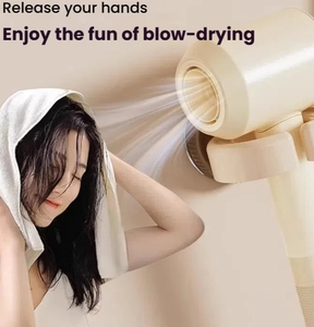 Suction Cup Hair Dryer <b>Bracket</b> No Punching Home Bathroom Wall-mounted Rotatable Fixed Buckle Hair Dryer Storage <b>Bracket</b> - Product Image 2