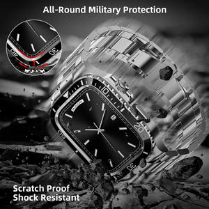 Kit de modification en acier inoxydable Lionorm pour <span class=keywords><strong>Apple</strong></span> Watch Ultra 45 mm, bracelets en métal TPU, kit de modification, boîtier pour iWatch 4 5 6 7 8 SE - Product Image 6