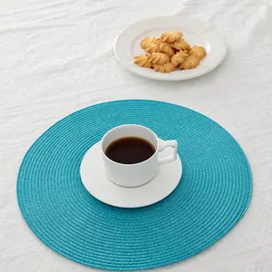 Placemats De Tecido Redondo Esteira De Plástico Tecido Pp Placemat Redondo Atacado